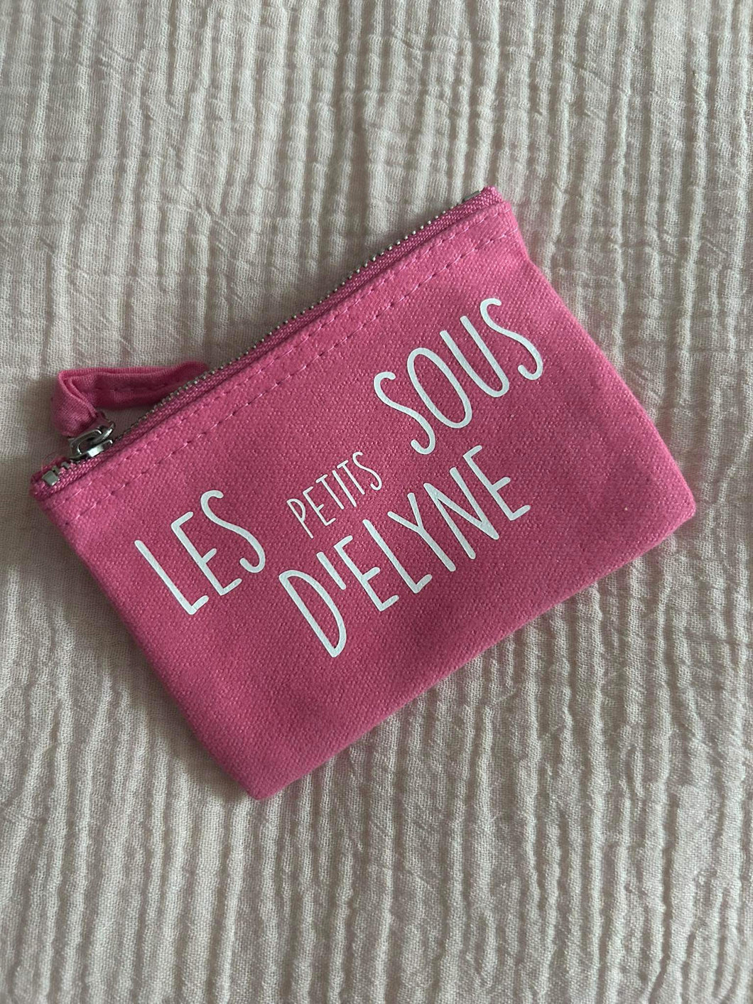 Porte monnaie personnalisable Fushia - « Les petits sous de »